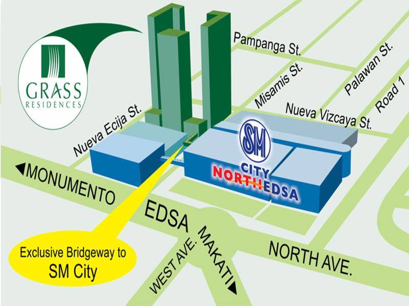 fully furnished Condo Grass Residences North Edsa