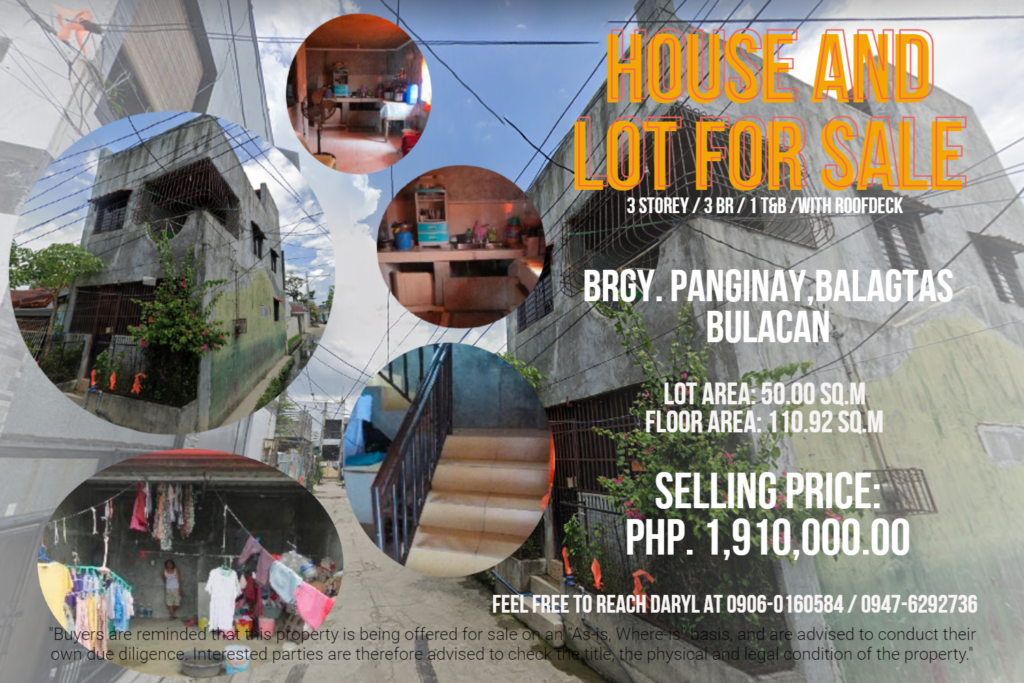 House and Lot for Sale Brgy. Panginay, Balagtas Bulacan anahaw.ph