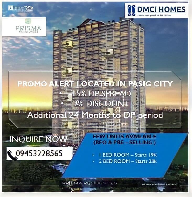DMCI Homes PRISMA RESIDENCES (RFO & PRESELLING) anahaw.ph